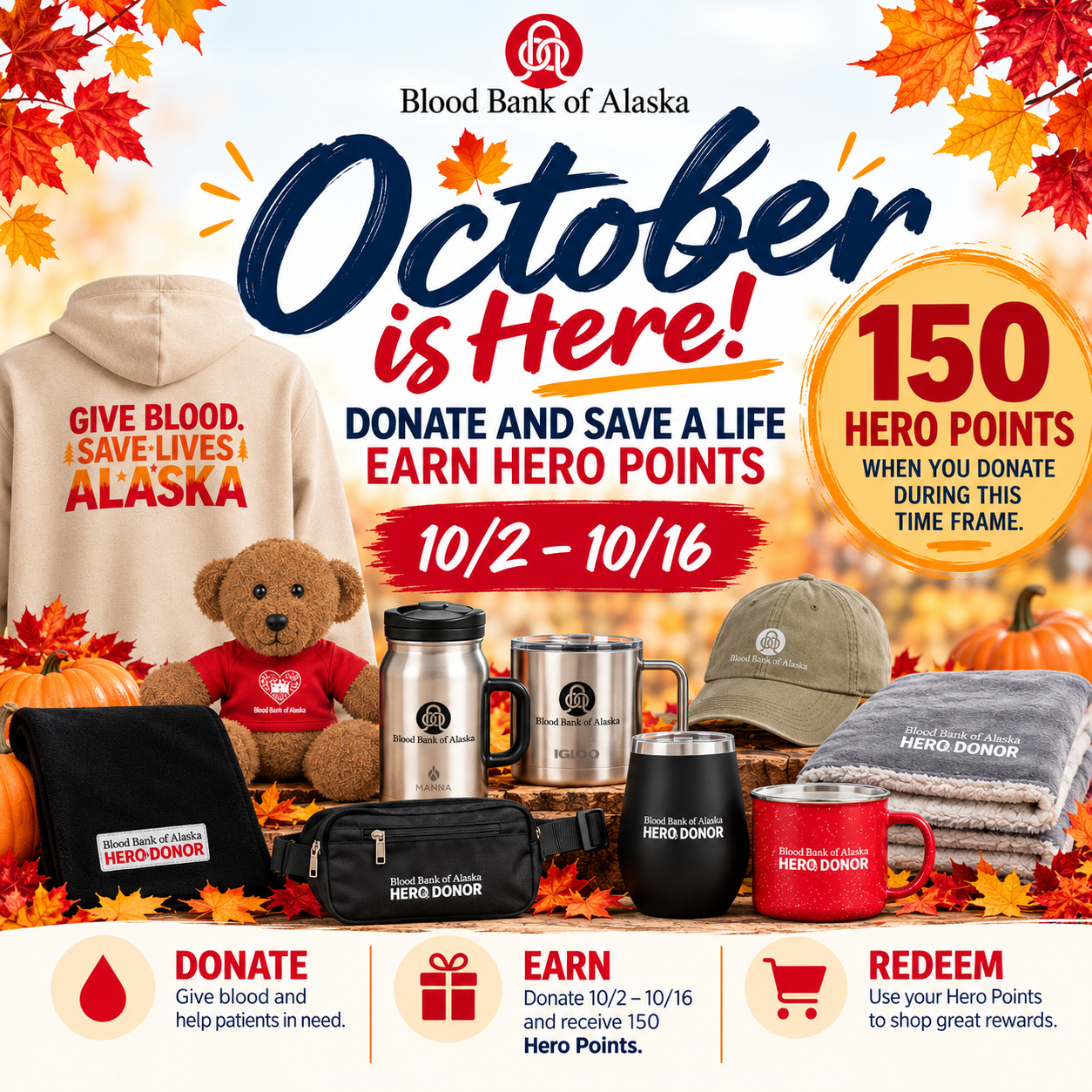 Featured image for “OCTOBER IS HERE! EARN 150 HERO POINTS OCTOBER 2–16”